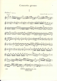 Vivaldi Concerto 2vlns Amin Op3/8 Rv522 Ist Vln Sheet Music Songbook
