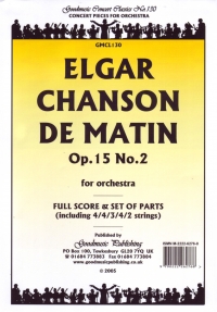 Elgar Chanson De Matin Score & Parts Pack Sheet Music Songbook