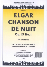 Elgar Chanson De Nuit Score & Parts Pack Sheet Music Songbook