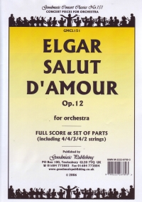Elgar Salut Damour Score & Parts Pack Sheet Music Songbook