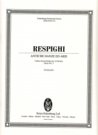 Respighi Antiche Danze Ed Arie No3 Cello Part Sheet Music Songbook
