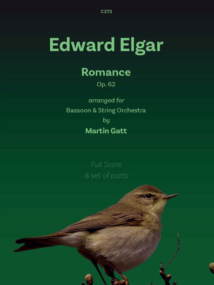 Elgar Romance Bassoon & String Orch Score & Parts Sheet Music Songbook