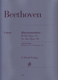 Beethoven Clarinet Trios Op11 Op38 Vln/cla/c Sheet Music Songbook