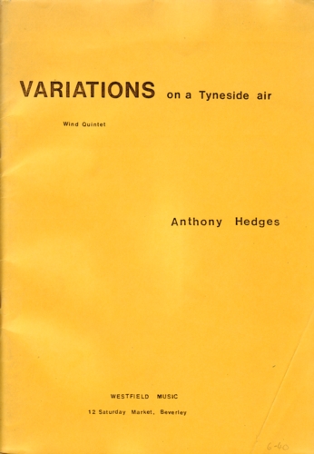 Hedges Variations On A Tyneside Air Wind Quintet Sheet Music Songbook