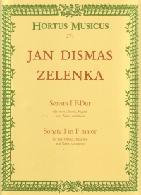 Zelenka Sonata No 1 F Maj (vln/ob/bassoon/pno) Sheet Music Songbook