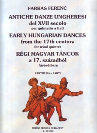 Farkas 17th Century Hungarian Dances Wind Quintet Sheet Music Songbook