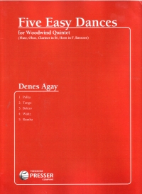 Agay Five Easy Dances (wind Quintet) Sheet Music Songbook
