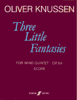 Knussen 3 Little Fantasies Op6a Wind Quintet Score Sheet Music Songbook