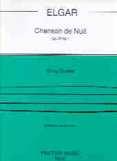 Elgar Chanson De Nuit Op15 No 1 String Quartet Sheet Music Songbook