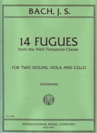 Bach Fugues (14) Vol 2 String Quartet Sheet Music Songbook