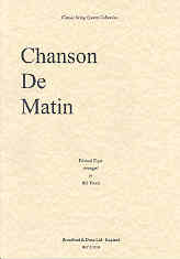 Elgar Chanson De Matin Thorp String Quartet Parts Sheet Music Songbook