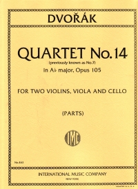 Dvorak String Quartet Op105 Ab (set Of Parts) Sheet Music Songbook
