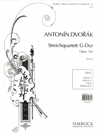 Dvorak String Quartet Gmaj Op106 Parts Sheet Music Songbook