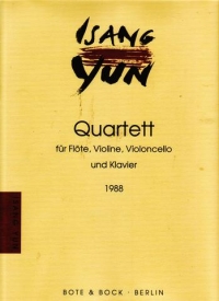 Yun Quartett (1988) Score/parts Fl/vln/vcl/pf Sheet Music Songbook