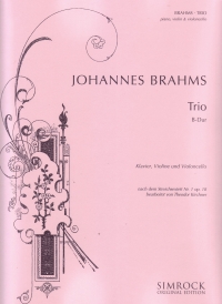 Brahms Piano Trio Bbmaj Op18 Aft String Sext 1 Pts Sheet Music Songbook