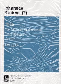 Brahms Trio Amaj Op Post Vln Vlc Pf Sheet Music Songbook