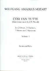 Mozart Cosi Fan Tutte 1 Oboe/clar/bsn/horn Parts Sheet Music Songbook