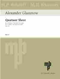 Glazunov String Quartet Quatre Slave No 3 Op26 Sheet Music Songbook