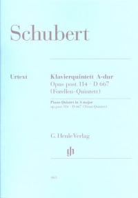 Schubert Trout Quintet Score & Parts Sheet Music Songbook
