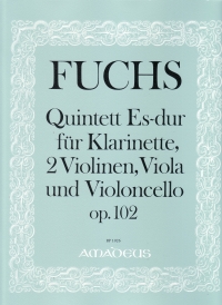 Fuchs Quintet Op102 Cl/2 Vlns/vla/vc Parts Sheet Music Songbook