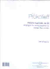 Prokofiev Visions Fugitives Op22 Str Quartet Pts Sheet Music Songbook