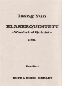 Yun Wind Quintet I/ii (1991) Sheet Music Songbook