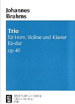Brahms Trio In Eb Op40 Horn/violin/piano Sheet Music Songbook