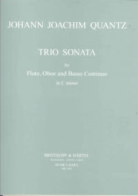 Quantz Trio Sonata Cmin Flute Oboe Basso Continuo Sheet Music Songbook