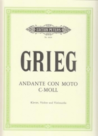 Grieg Andante Con Moto Piano Trio Sheet Music Songbook