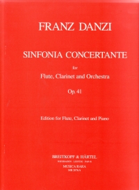 Danzi Sinfonia Concertante Op41 Fl/cl/pf Sheet Music Songbook