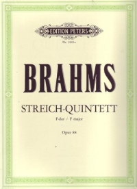 Brahms Quintet F Op88 String Quintet Sheet Music Songbook