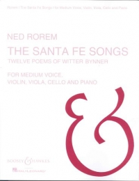 Rorem Santa Fe Songs Vln, Vla, Vc, Piano & Voice Sheet Music Songbook