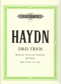 Haydn 3 Trios Clarinet Violin Cello(bassoon) Sheet Music Songbook