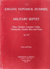 Hummel Military Septet Op114 Sc/pts Pf/ww Sheet Music Songbook