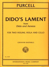 Purcell Didos Lament Score & Parts String Quartet Sheet Music Songbook
