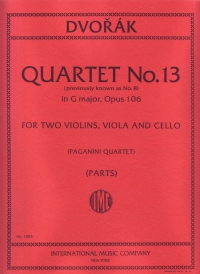 Dvorak String Quartet G Op106 Parts Sheet Music Songbook