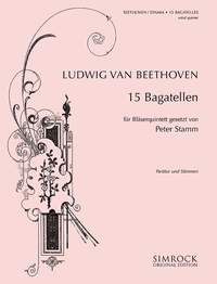 Beethoven 15 Bagatelles Woodwind Quintet Sc/pts Sheet Music Songbook