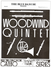 Blue Danube Waltz Strauss Woodwind Quintet Sheet Music Songbook