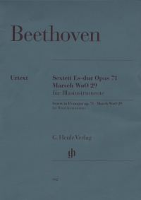 Beethoven Sextet Eb Op71 March Woo 29 Wind Insts Sheet Music Songbook
