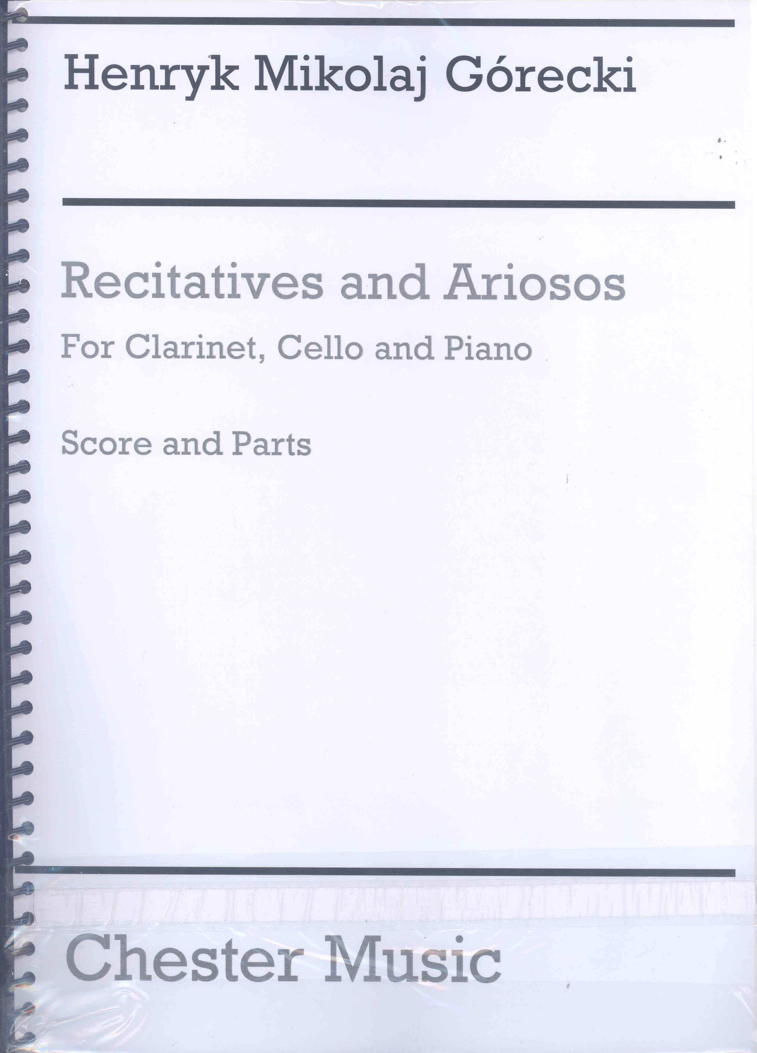 Gorecki Lerchenmusik Trio Recitative Score & Parts Sheet Music Songbook