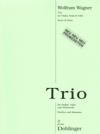 Wagner Trio Violin Viola & Cello Sc/pts Sheet Music Songbook