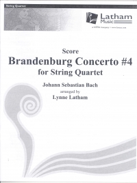 Bach Brandenburg Concerto No 4 Str Quartet Score Sheet Music Songbook