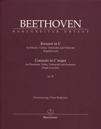 Beethoven Concerto C Op56 Piano Reduction & Parts Sheet Music Songbook