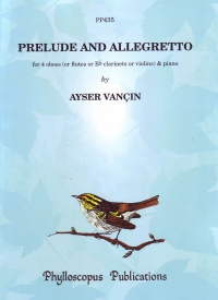 Vancin Prelude & Allegretto 4 Wind Insts & Piano Sheet Music Songbook