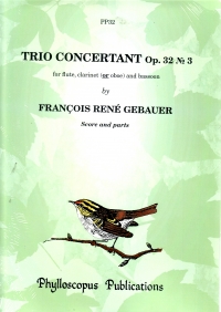 Gebauer Trio Concertant Op32 No 3 Score & Parts Sheet Music Songbook