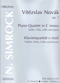 Novak Piano Quartet In Cmin Set Of Parts Sheet Music Songbook