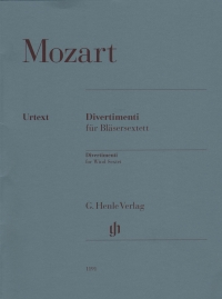 Mozart Divertimenti Wind Sextet Set Of Parts Sheet Music Songbook