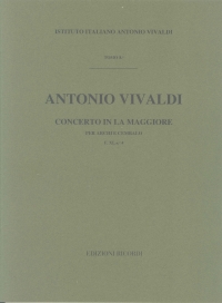 Vivaldi Concerti Per Archi E B.c.: In La Rv 158 Sheet Music Songbook