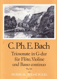 Bach Cpe Trio Sonata G Major Wq144 Sheet Music Songbook