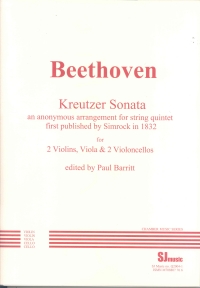 Beethoven Kreutzer Sonata String Quintet Sheet Music Songbook